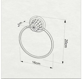 Поставка за кърпи TEKNO TEL DM-235W  вендуза