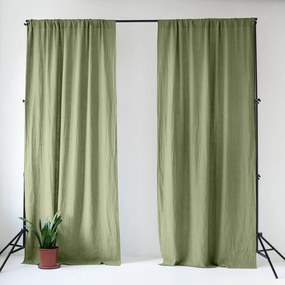 Светлозелено ленено перде 140x200 cm Sage – Linen Tales