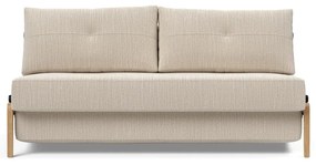 Пясъчно сив разтегателен диван, 96 x 167 cm Innovation Cubed Wood Linen Sand Grey