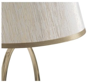 Бяла настолна лампа със златист дизайн Flush - Mauro Ferretti