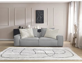 Светлосив диван от изкуствена кожа 260 cm Boheme – Bobochic Paris