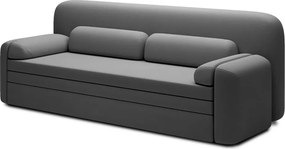 Кафяво-сив кадифен разтегателен диван с място за съхранение 236 cm Elioss – ELTAP