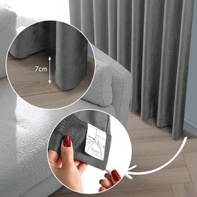 Тъмносива затъмняваща завеса 200x250 cm Velto – Filumi