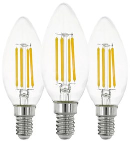 К-кт 3x LED Крушка VINTAGE C35 E14/7W/230V 2700K - Eglo 110304