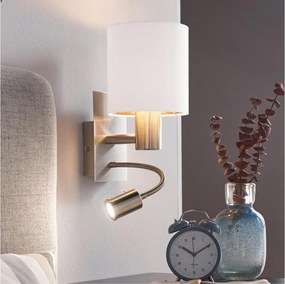 Eglo 96484 - LED гъвкаво осветително тяло PASTERI 1xE27/40W+LED/3,8W бяло