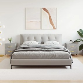 Sonata H Нощни шкафчета 2 бр бетонно сиво 40x35x47,5 см инженерно дърво