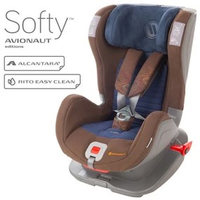 Столче за кола 9-25 кг. с IsoFix Glider Softy AVIONAUT - кафяво/синьо