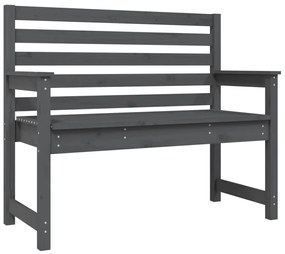 824062 vidaXL Градинска пейка сива 109x48x91,5 см борово дърво масив