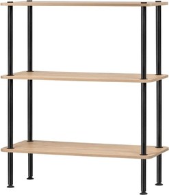 Стелаж от декор от дъб в естествен цвят 80x90,5x35 cm Teidi – noo.ma