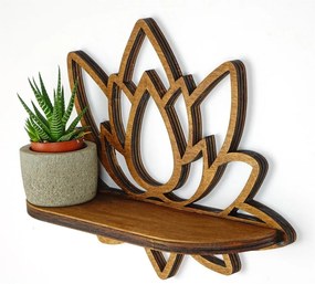 Рафт в естествен цвят 33 см Lotus - Kalune Design