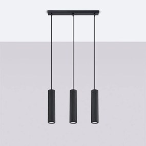 Черно висящо осветително тяло Gleam – Sollux