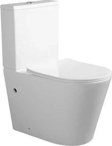 Моноблок с комбинирано оттичане Rimless, тоалетна седалка и капак със забавено падане
