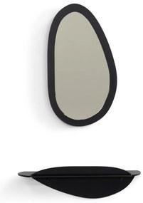 Черен метален стенен рафт 34 cm Pipa – Spinder Design