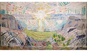 Репродукция на картина на Едвард Мунк - , 70 x 40 cm The Sun - Fedkolor