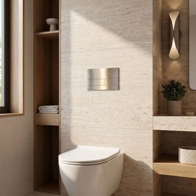 Комплект Структура за Вграждане за WC Slim 024N с Бутон T Brush Steel