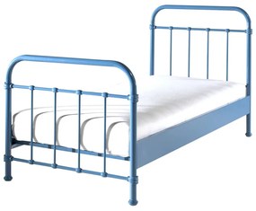 Синьо метално детско легло , 90 x 200 cm New York - Vipack