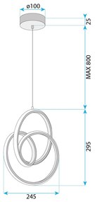 Висяща LED лампа G076-1CP Gold
