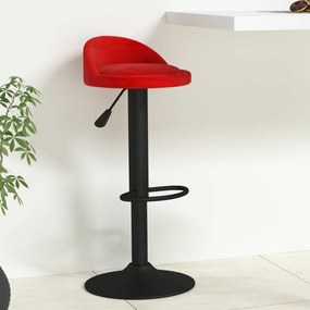 333596 vidaXL Бар табуретка, виненочервена, кадифе