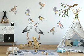 Качествен стикер за стена за детска/бебешка стая Птички 100 x 200 cm