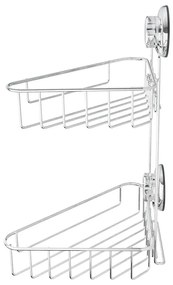 Ъглов самоносещ метален рафт за баня в сребристо Bestlock Bath - Compactor