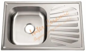 Кухненска мивка ICK 8022 R TAMPICO, неръждаема стомана, дясна, със сифон, 80x50см