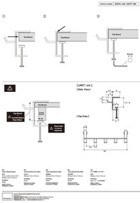 Матово черно регулируема стоманена кука Tower – YAMAZAKI