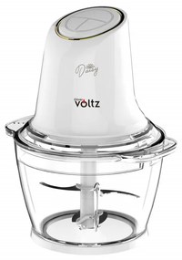 Чопър Oliver Voltz Daisy OV51111W, 600W, 1 л, Стъклена купа, Двоен нож, Пулс, Бял