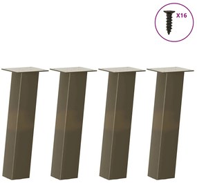 4012499 vidaXL Крака за масичка за кафе, 4 бр., естествена стомана, 30 см, стомана