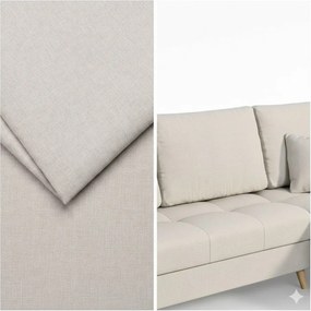 Кремав ъглов диван (десен ъгъл) Ariella - Ropez