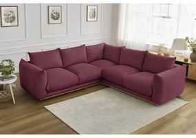 Ъглов диван в цвят бордо Ernest – Bobochic Paris