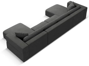 Тъмносив ъглов U-образен диван Esther – Milo Casa