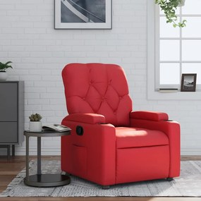 372508 vidaXL Наклоняем стол, червен, изкуствена кожа