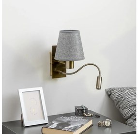 Brilagi - LED Аплик NUBILA 1xE27/25W/230V + LED/3W месинг/сив