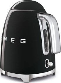 Електрическа кана SMEG KLF03BLEU, 2400 W, 1.7 л, 360° основа, Гланцово покритие, Черен