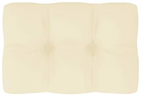 Sonata Възглавница за палетен диван, кремава, 60x40x12 см