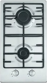 Газов плот за вграждане Finlux FX 320SIX, 3000 W, Две газови дюзи, 500 C, Решетка от чугун, Инокс