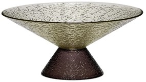 Зелено-кафява стъклена купа за плодове ø 25 cm Bonbon - Hübsch