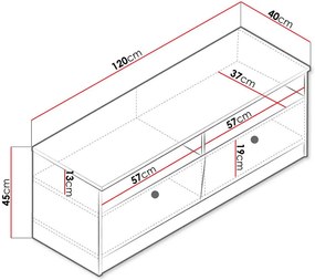 TV шкаф Nero 08-Natural-White