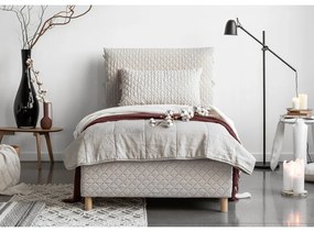 Бежово тапицирано единично легло и решетка 90x200 cm Sleepy Luna - Miuform