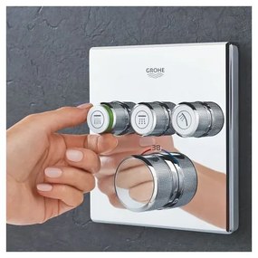 Термостатичен вграден кран 3 изхода Grohe II-Silver Mat