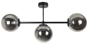 Плафон ФИОРЕ, черен/сив, 3xE27