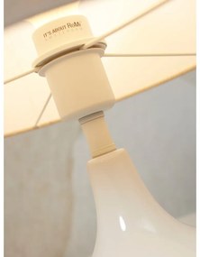 Бяла настолна лампа с текстилен абажур (височина 46 cm) Reykjavik – it's about RoMi