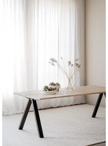 Сгъваема маса за хранене с дъбов плот 220x100 cm Carradale - Rowico