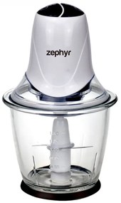 Чопър със стъклена купа ZEPHYR ZP 1111 IG, 300W, 1.5 литра, 2 скорости, 4 остриета, Бял