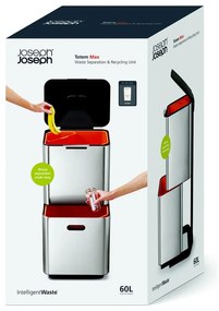 Бежов стоманен контейнер за отпадъци 60 л Totem Max - Joseph Joseph