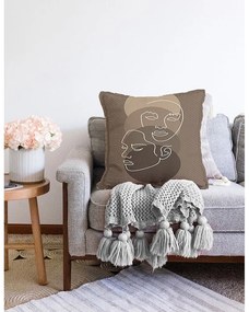 Кафява калъфка за възглавница с памучна шенилия, 55 x 55 cm - Minimalist Cushion Covers
