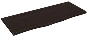 3156425 vidaXL Плот за маса тъмнокафяв 100x40x2 см обработен масивен дъб