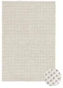 Ръчно изработен вълнен килим подходящ за пране в цвят слонова кост 140x200 cm Unexpected Wool – Lorena Canals