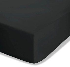 Черен еластичен чаршаф от перкал 135x190 cm Easy Iron Percale – Catherine Lansfield