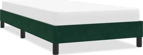 4101346 vidaXL Рамка за легло без матрак Тъмнозелено 100x210 cm Кадифе